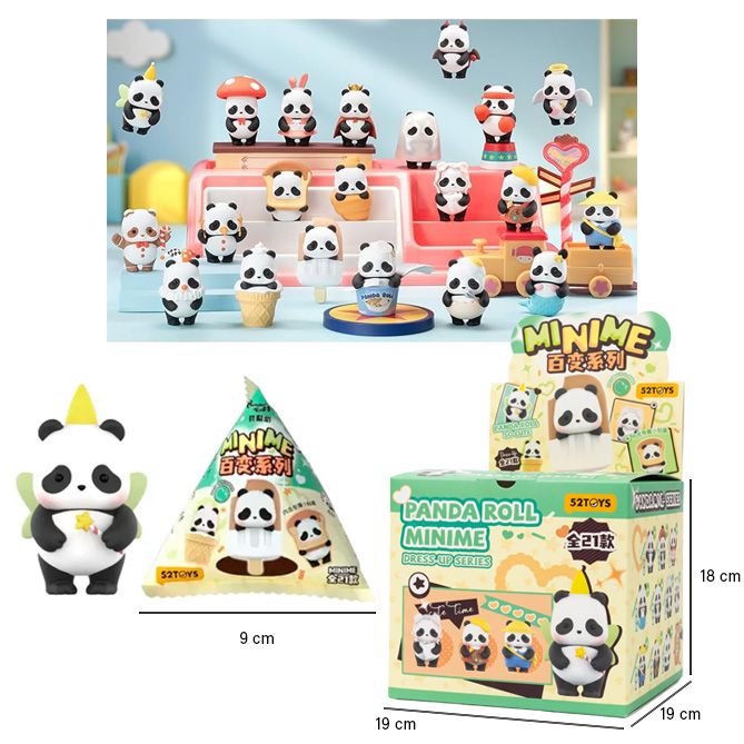 PANDA ROLL Mini Me Dress-Up Series 4cm In Blind Box (xcm) In espo da 20pz 21ass…x20…x180
